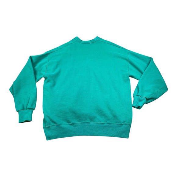 RARE VTG 90s Jerzees Fleece Ladies & Dames Hummingbird Teal Sweater Cardigan XL - Picture 10 of 15